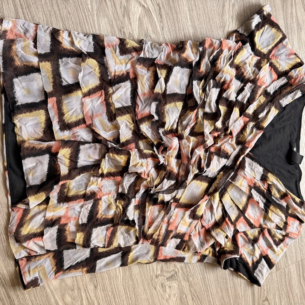 Style & Co. Multicolor Geometric Blouse